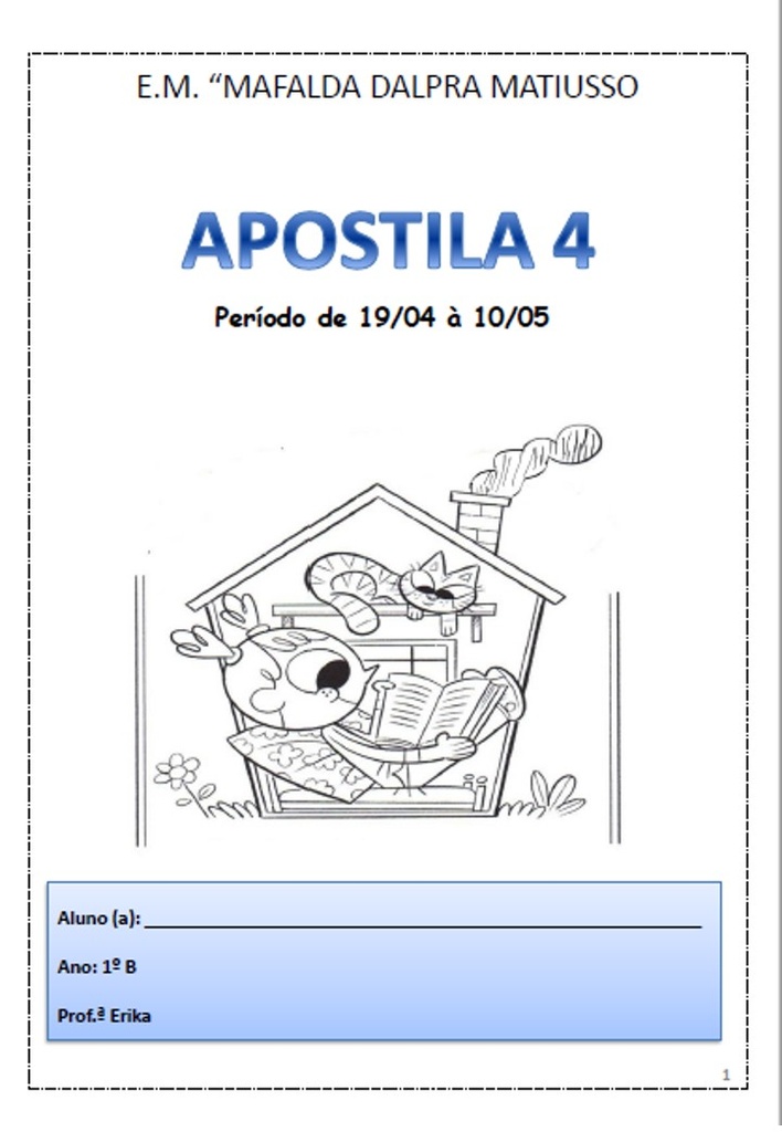 Profª Érika -1º Ano B - 20-04-21