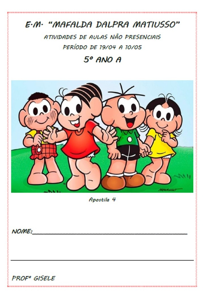 Profª Gisele - 5º Ano A - 20-04-21