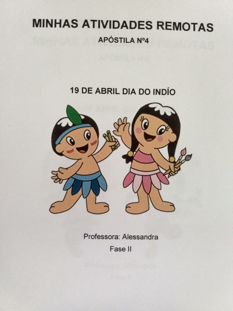 Profª Alessandra Fase II 4º apostila  19-04-21