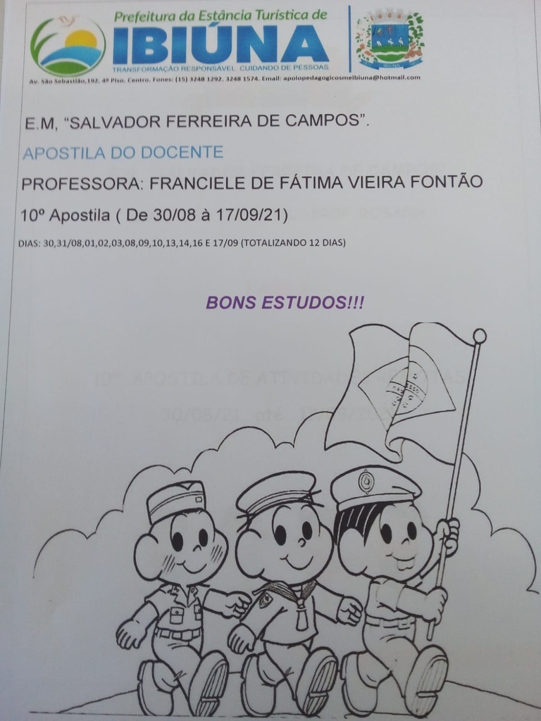 Sequência didática 10ºApostila