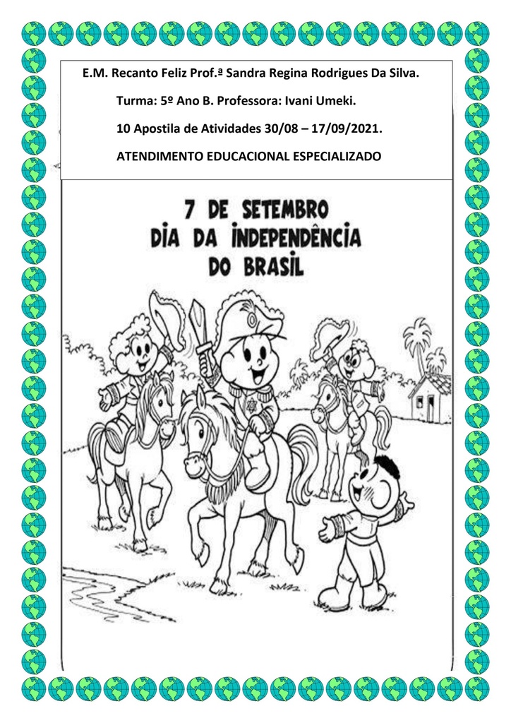 5o Ano-B  Profa Ivani  10a Apostila Atendimento Educacional Especializado 30-08-2021