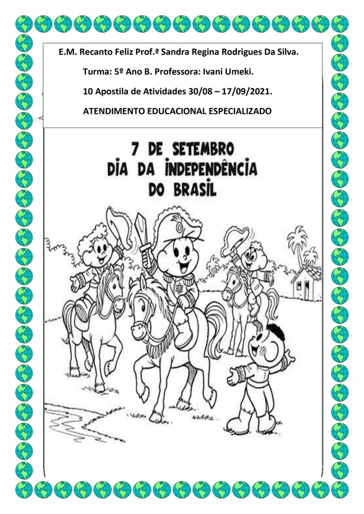 5o Ano-B  Profa Ivani  10a Apostila Atendimento Educacional Especializado 30-08-2021
